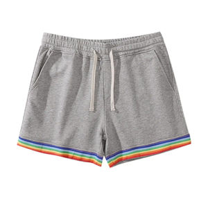Short de sport d'été High Street pour hommes Logo personnalisé Séchage rapide Respirant Respectueux de l'environnement Rayures arc-en-ciel en plusieurs couleurs - Product Image 2