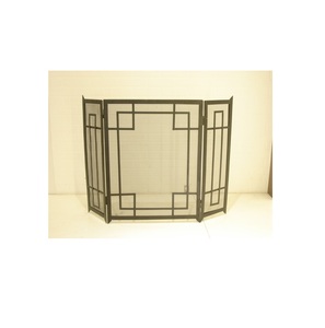 <b>Fireplace</b> Screen Fire Screen With Black <b>Heat</b> <b>Resistant</b> <b>Paint</b> Screen Protector Foldable - Product Image 1