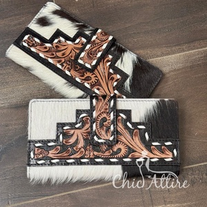2025 Wholesale New Arrival Travel <b>Wallet</b> <b>Card</b> <b>Holder</b> Hand Tooled Leather Long <b>Wallet</b> Genuine Cowhide Leather <b>Wallets</b> for unisex - Product Image 1
