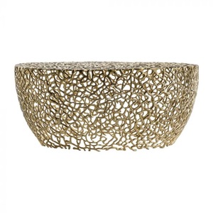 Meubles de salon recouverts d'or Console de café en aluminium Table centrale pour la maison Hôtel Restaurants Meubles pour la décoration - Product Image 1