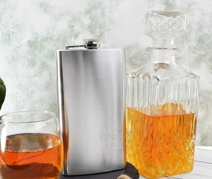 Minimalist stainless steel hip <b>flask</b> gold finished for whiskey sleek design for easy carrying ideal use party travel camping - Product Image 3