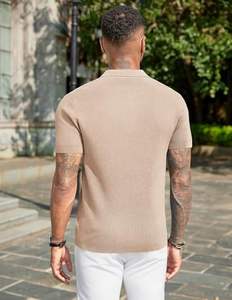 Polo de algodón 100% de alta calidad para hombre, diseño personalizado, nuevo logotipo, patrón sólido, tela de punto, logotipo frontal, venta al por mayor para Polo - Product Image 3