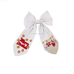 Lazos para el pelo con cuentas, accesorios navideños para el cabello, lazos hechos a mano con cuentas de cola de cocodrilo, diadema con cuentas, lazos con cuentas - Product Image 5