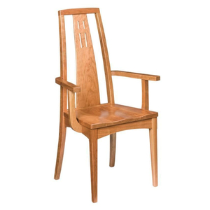 Silla de comedor de madera maciza de primera calidad con respaldo alto de Listón, silla de cocina de madera dura hecha a mano con respaldo curvo para el hogar - Product Image 2