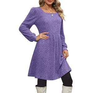 ชุดเดรสทำงานยาวถึงเข่าแขนยาวลำลองสำหรับผู้หญิงชุดเดรสทำงานของผู้หญิงชุดเดรสแม็กซี่แบบสั้นสั่งตัด - Product Image 5