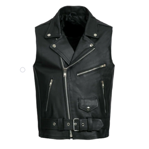 Chaleco personalizado a la moda para hombre, precio al por mayor, chaleco de cuero de invierno para hombre con función cortavientos, diseño ODM, chaleco de motorista de alta calidad - Product Image 3