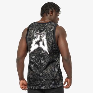 Wholesale Men's Sleeveless Crew Neck Tank <b>Top</b> Full Print Moisture Wicking Polyester Vest All Seasons Active Wear - Product Image 2