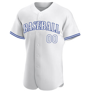Maillot de baseball vierge à manches courtes, pas cher, maillot de baseball par sublimation et broderie en gros - Product Image 4