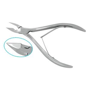 Lame incurvée Poussoir à cuticules Matériau en acier Coupeur incarné Pinces à ongles avec poignée imprimée pour le soin des ongles des orteils Ressort de baril 41 - Product Image 1