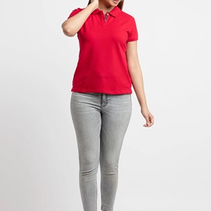 Nuevo diseño de mujer largo para Polo patrón sólido estilo casual fácil de usar y lavar secado rápido y transpirable con logotipo personalizado - Product Image 2