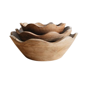 Nouveauté, best-seller, bol à salade en bois d'acacia naturel, poli, écologique, de haute qualité, articles de cuisine en gros, Vietnam - Product Image 1