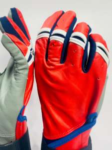 Guantes de bateo de béisbol y softbol de cuero transpirable y duradero para hombre, el mejor diseño elástico personalizado antideslizante - Product Image 5