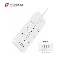 Protector de Sobretensión con Enchufe de Extensión AC+DC 17W 16 en 1, Conectores USB/DVI/VGA/DP/Tipo-C, ISO/REACH ROHS para Electrodomésticos