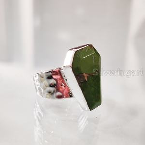 Women's <b>Ring</b> Natural Coffin Green Copper <b>Turquoise</b> Gemstone December Birthstone Christmas Birthday 925 Sterling Silver <b>Ring</b> - Product Image 3