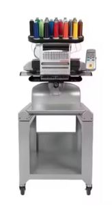 Machine à broder commerciale EMT16X à 10 aiguilles, informatisée, à tête unique, avec support de fil automatique pour atelier de confection - Product Image 2
