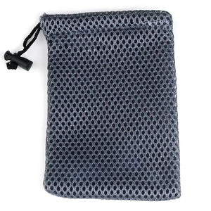 Bolsa de malla con cordón de alta resistencia al por mayor de fábrica profesional bolsa de malla reutilizable con logotipo personalizado al por mayor - Product Image 5
