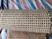 Chaise Bejuco en rotin naturel, chaise en rotin avec cadre chromé, chaises de salle à manger en porte-à-faux