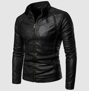 2026 personnalisé nouvelle mode en cuir véritable moto veste unisexe coupe ajustée col montant haute rue Style écologique imperméable - Product Image 3