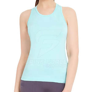 Camiseta sin Mangas para Mujer, Estilo Moderno, Informal, de Algodón y Poliéster, para Gimnasio y Fitness, Transpirable, Gran Venta en Línea - Product Image 4