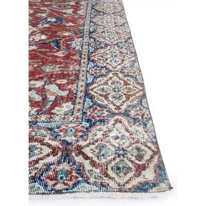 Vintage Large Area Pae-1325 Hand Knotted <b>Wool</b> Rug <b>Red</b> Orange Floral for Home Living Room Hallway Teen's Bedroom Rectangle - Product Image 4