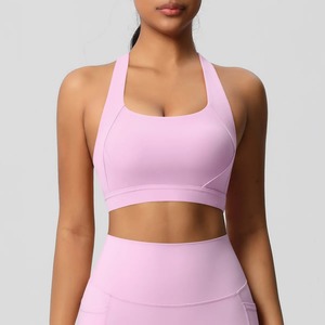 ชุดชั้นในกีฬาของผู้หญิงบราที่มองไม่เห็นชุดชั้นในไร้รอยต่อระบายอากาศสวมใส่สบายยืดหยุ่นกันกระแทกไม่มีห่วงเหล็ก - Product Image 6