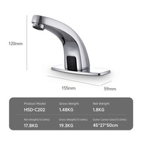 Robinet de bassin intelligent en laiton sans contact avec capteur infrarouge automatique pour évier de salle de bain en gros