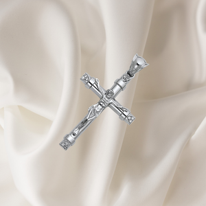 จี้ไม้กางเขนคาทอลิกชุบเงิน14K จี้ไม้กางเขนสำหรับเด็ก - Product Image 5