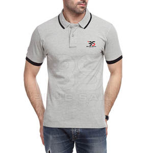 เสื้อยืดโปโลผ้าฝ้าย100% ของผู้ชายเสื้อโปโลแขนสั้นระบายอากาศได้ดีเสื้อยืดผู้ชายแบบลำลองแนวสตรีทเสื้อโปโลแบบเรียบโลโก้ออกแบบได้ตามต้องการ - Product Image 1