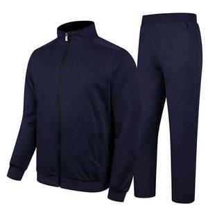 Chándal de lana con cremallera completa para hombre con brazos en contraste y rayas en joggers, conjunto de chándal con capucha atlética, conjuntos de sudor de ropa activa - Product Image 5