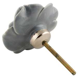 Lot d'armoires de cuisine en céramique gris chambre d'enfants tiroir commode tire fleur boutons uniques armoire 6.35 cm FCK-172 - Product Image 4