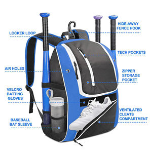 Sacs d'équipement sportif d'occasion Baseball Softball Bat Team Sac à dos de voyage Randonnée Camping Séchage rapide Respirant Capacité 50-70L - Product Image 5