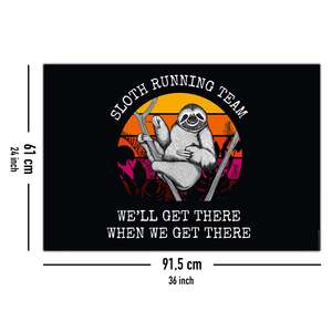 Madeleine Sloth Running Team Canvas <b>Poster</b> for Wall Decor - Product Image 2