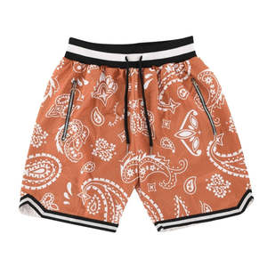 Pantalones cortos deportivos cómodos Hombres Multicolor Hombres Pantalones cortos estampados Poliéster Hombres en blanco Baloncesto Pantalones cortos de malla con servicio OEM - Product Image 5