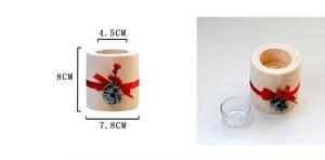 Venta al por mayor logotipo personalizable última llegada hermoso portavelas de madera para Tea Light Votive Pillar Taper para Navidad - Product Image 4