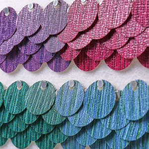 深月大孔圆形渐变纹理亮片 - 圆形装饰件，适用于工艺品和服装 - Product Image 2