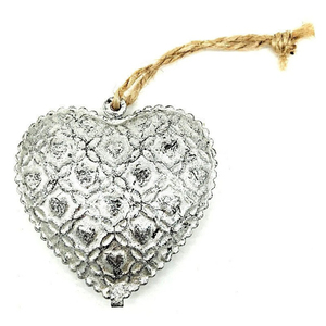 Decoración navideña vintage superventas, colgante de estrella de metal martillado plateado vintage, colgante de Navidad para proveedores mayoristas - Product Image 5