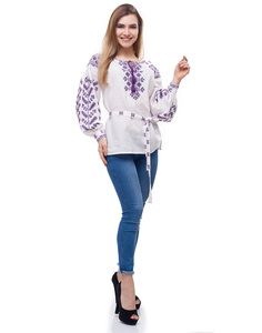 เสื้อเบลาส์ผ้าทอปักหรูหราทันสมัยสำหรับผู้หญิงเสื้อปาร์ตี้แต่งพู่เพื่อความทรงจำของแม่ลายยูเครนแบบดั้งเดิมสบายๆเรียบง่าย - Product Image 1