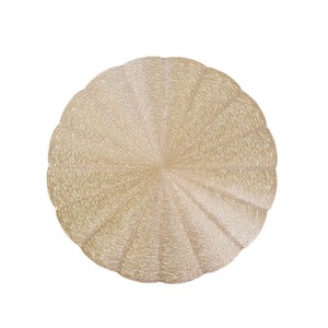 Juego de 5 manteles metálicos de color dorado con diseño floral con color personalizado con tamaños a precios económicos con tamaños de 48x48 cm - Product Image 4