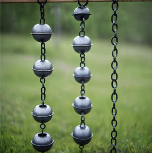 Cascade Custom Copper & Stainless Steel Rain Chain Gutter Downspout Garden Ornament Fabricado y exportado - Product Image 2