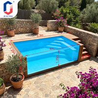 Piscine hors sol étanche, piscine pratique en forme de conteneur, piscine familiale extérieure, piscine hors sol