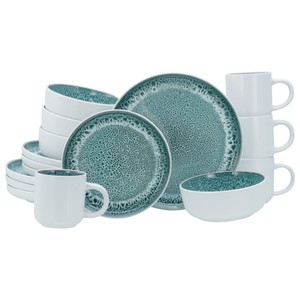 Juego de Vajilla Combiser NordicFjord de 16 Piezas con Elegante Acabado Azul Hielo - Product Image 1