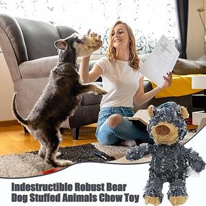<strong>Wholesale</strong> Indestructible Plush Dog <strong>Toy</strong> | <strong>Durable</strong> Denim <strong>Chew</strong>-Resistant Bear | Squeaky Interactive <strong>Pet</strong> <strong>Toy</strong> for Aggressive Chewers - Product Image 2