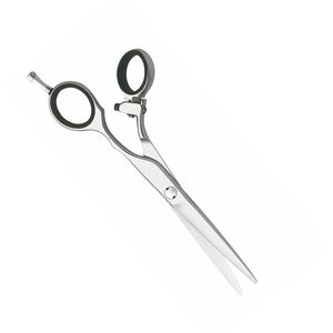 Tijera de corte de pelo de alta calidad, acabado pulido, hoja afilada recta, tijera de peluquería de acero y Metal con reposapiés - Product Image 4