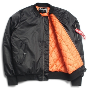 Blousons de baseball américains personnalisés pour hommes, blousons de vol en satin personnalisés, blouson bomber noir unisexe - Product Image 1