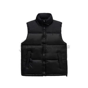 Veste matelassée pour homme en coton, bicolore, respirante, coupe-vent, pour l'extérieur, fermeture éclair écologique, logo personnalisé - Product Image 4