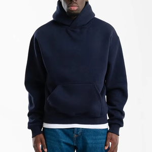 Sudadera con capucha personalizada para hombre, prenda de algodón con bordado, de gran tamaño, con logotipo personalizado y tejido pesado - Product Image 4