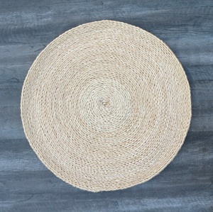 Handcrafted Classic Abaca Jute Woven Non-Slip Washable Flat Pile <b>Rug</b> Natural Fiber Ikat Rectangle Pattern Living Room Hotel - Product Image 2