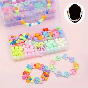 Creative <b>Plastic</b> <b>Beads</b> Jouet for Girls Boxed Bracelet Making Toy - Product Image 4