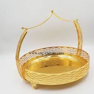 Juego de 4 cestas de cocina de lujo con diseño de alambre de hierro metálico para gran oferta, organizador de almacenamiento de artículos de mesa de forma y tamaño personalizados - Product Image 5