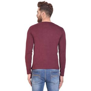 OEM Hombres 100% Algodón Manga Larga Casual Imprimir Camisetas Cuello Alto Manga Completa Jersey Logotipo Personalizado Opción Transpirable Característica - Product Image 2